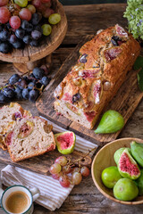 wine grape fig bread. cake.