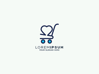 Shopping logo design vector template