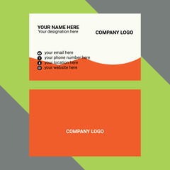 colorful halftone style modern business card design .