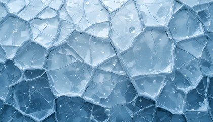Frozen ice cracks illustration