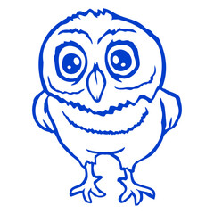Owl night bird wise forest animal wisdom cuckoo Isolated Vector Graphic Design Illustration
