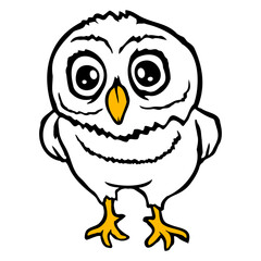 Owl night bird wise forest animal wisdom cuckoo Isolated Vector Graphic Design Illustration
