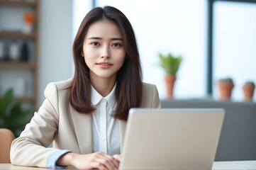 Busy mature professional business woman corporate executive manager using laptop at workplace, middle aged businesswoman working on computer technology sitting at office desk