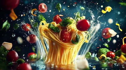 Splashy Spaghetti Art