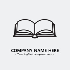 Book illustration black and white for logo company vector image
