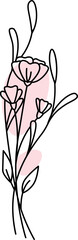 Floral Line Art Botanical Bloom