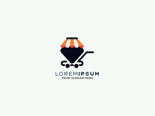 Shopping logo design vector template