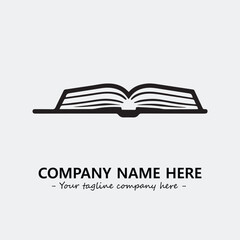 Book illustration black and white for logo company vector image
