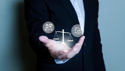 Real estate concept. The balance between renting or buying a house: the right decision. Buying or selling a home.