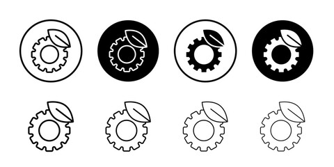 Ecology icon Black and white outline vector