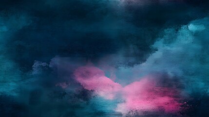 Fototapeta premium A vibrant abstract painting of deep blues and pinks, evoking a sense of mystery.