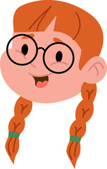 Happy Girl With Glasses Portrait