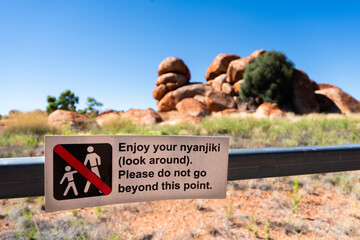 The Devil's Marbles ('Karlu Karlu' in Aboriginal language) in the Northern Territory of Australia