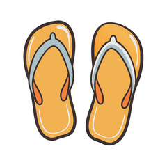 flip flops icon, flip flops vector illustration-simple illustration of flip flops, perfect for flip flops logos and icons
