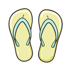 flip flops icon, flip flops vector illustration-simple illustration of flip flops, perfect for flip flops logos and icons