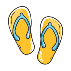 flip flops icon, flip flops vector illustration-simple illustration of flip flops, perfect for flip flops logos and icons