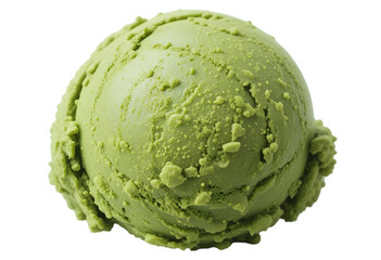 matcha greentea ice cream isolated