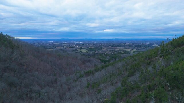 An aerial shot of Sevierville, TN on New Years Eve 2024.