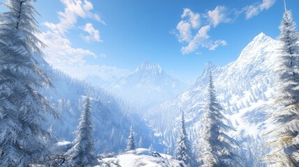 mountain poster winter
