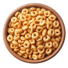 Honeycomb cereal in wooden bowl breakfast food sweet treat