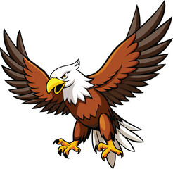 Bald eagle spread the wing
