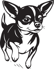 Chihuahua dog . Hand drawn vector illustration	