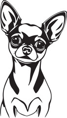 Chihuahua dog . Hand drawn vector illustration	