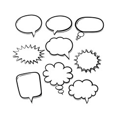 speech bubbles set
