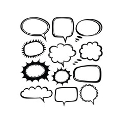 Fototapeta premium set of comic speech bubbles