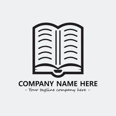 Book illustration black and white for logo company vector image
