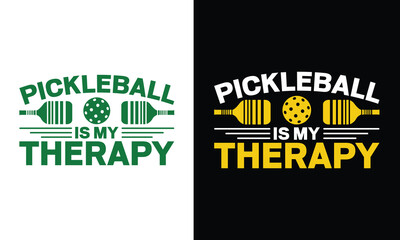 Sports Pickleball Typography Tshirt Design. Use for Shirt, mugs, stickers, etc.