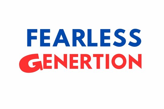 Text " FEARLESS GENERTION" business word cloud