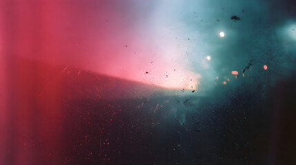 Abstract retro gradient light leak effect, blurred overlay film grain texture .