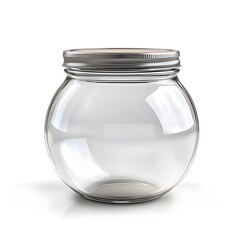 Clear Glass Jar with Metal Screw-On Lid – A Practical and Versatile Container for Storage, DIY Crafts, and Organization