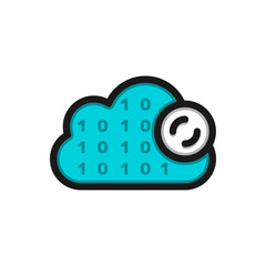 3D Cloud Synchronization Icon  Data Sync and Cloud Technology Symbol, file transfer, and cloud connectivity, cloud computing, online storage, backup systems, and modern technology solutions, UI UX
