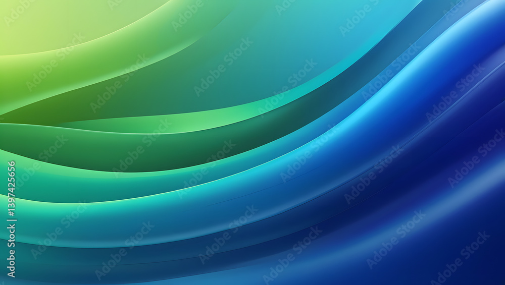 Poster abstract flowing lines: a visually stunning abstract composition of gracefully curving lines and gra