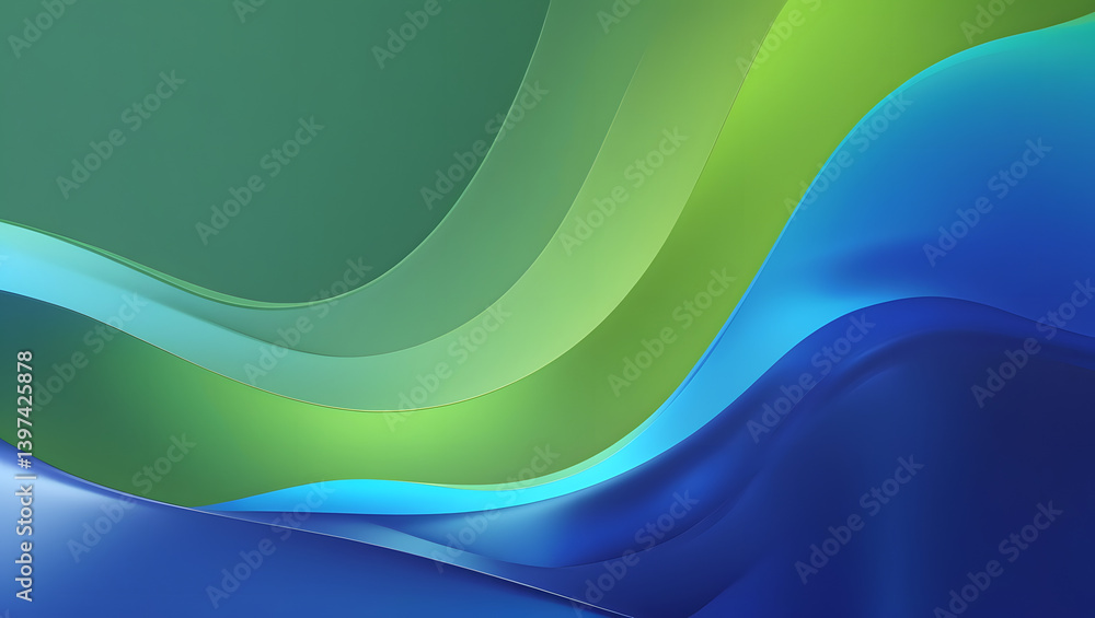Poster abstract wave composition: a mesmerizing display of fluid lines and vibrant hues, creating a dynamic