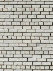 White brick wall texture with clean and uniform pattern.