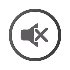 Muted Sound Symbol in Circle Icon Design