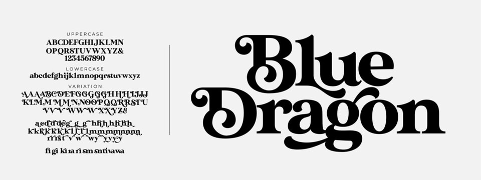 Elegant Font Uppercase Lowercase and Number. Classic Lettering Minimal Fashion Designs. Typography modern serif fonts regular decorative vintage concept. vector illustration