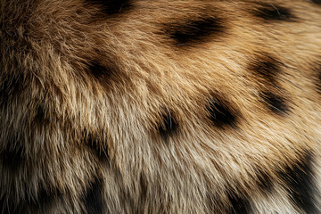 Close up of animal fur with dark spots pattern view