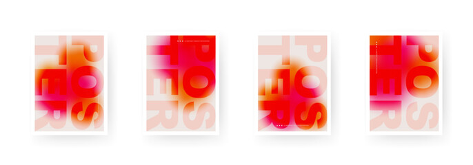 Poster vibrant gradient with big bold letter design.
Colorful typography with abstract background