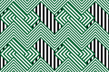 Geometric seamless pattern. Stripes braid zigzag. Vector illustration.