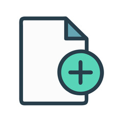  Detailed Add File Flat Icon