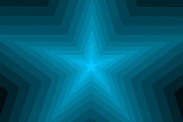 Op art blue star vector background. Abstract blue star geometric vector background. Motion graphic. Design for wallpaper, banner, poster, cover, card, fabric, backdrop, music, motion