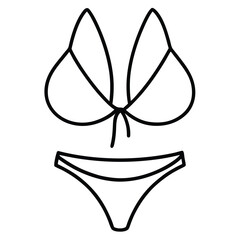 Bikini vector illustration on a white background