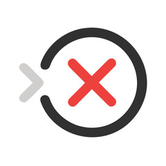 Fototapeta premium Detailed Cancel Action Icon