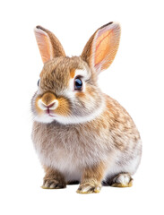 Obraz premium Cute rabbit portrait animal isolated on transparent background, png