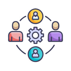  Detailed Collaboration Tools Flat Icon