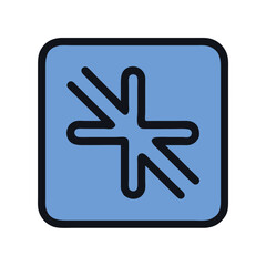 Obraz premium Collapse Button Flat Icon